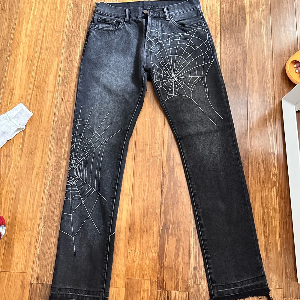 MNML spider straight denim